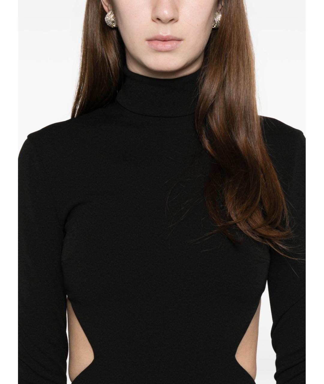 SOLACE LONDON Черное полиэстеровое вечернее платье, фото 4