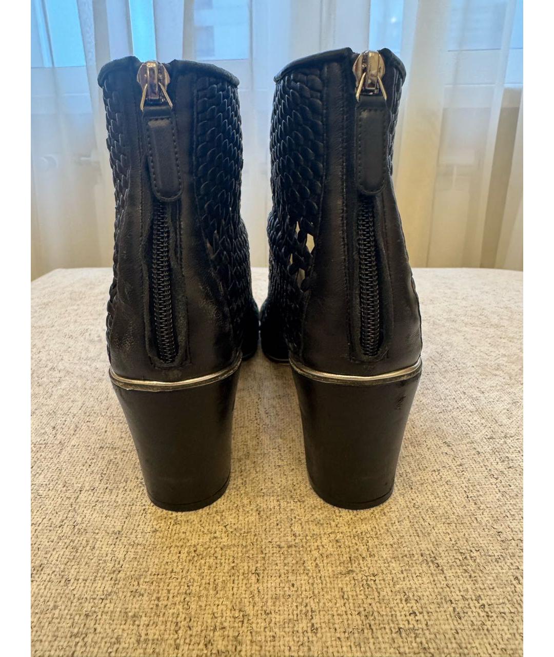 CHANEL Черные кожаные ботильоны, фото 4