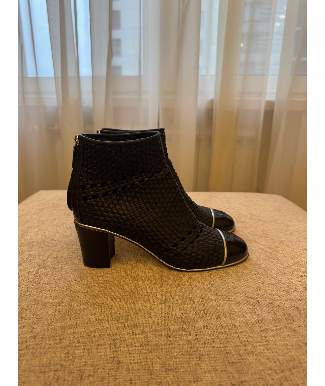 CHANEL Черные кожаные ботильоны, фото 7