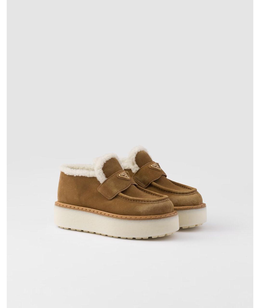 PRADA Коричневые кожаные лоферы, фото 2