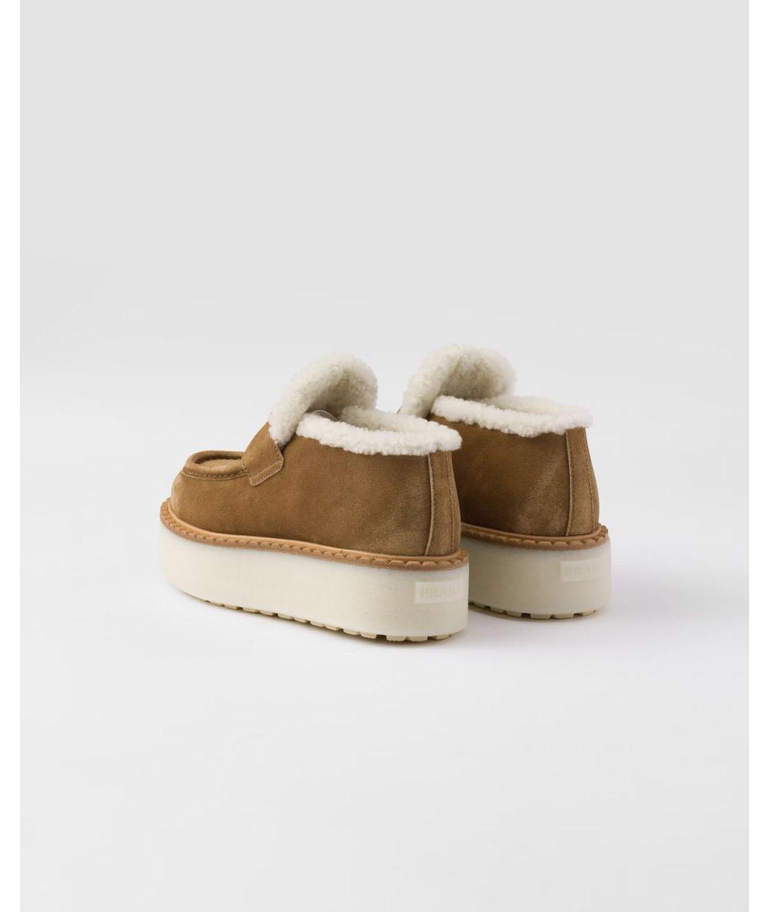 PRADA Коричневые кожаные лоферы, фото 5