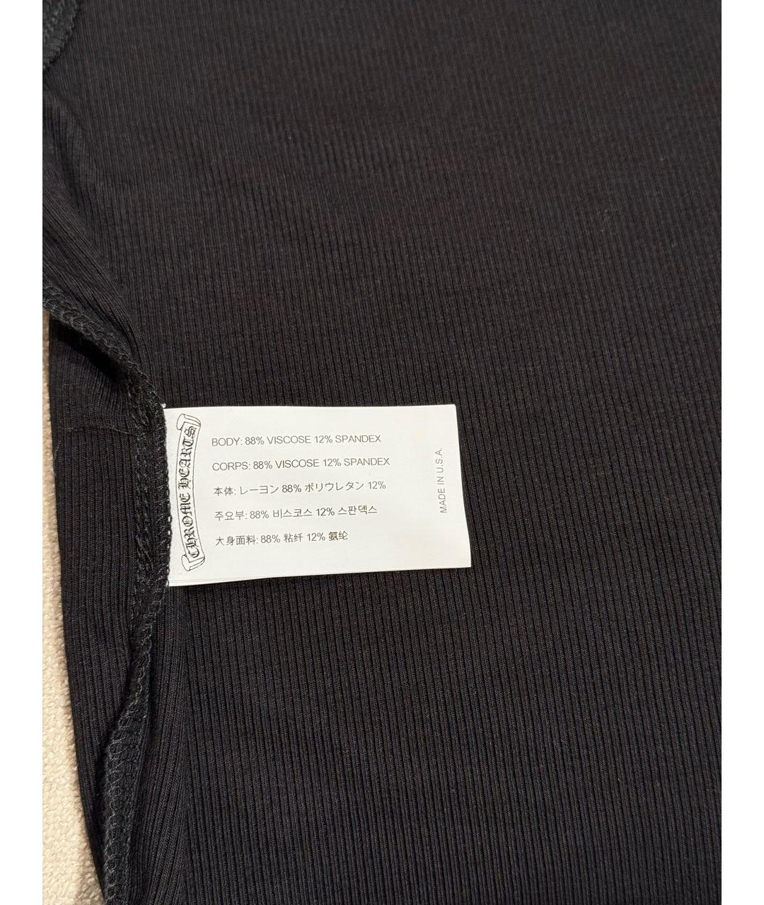 CHROME HEARTS Черная вискозная футболка, фото 7