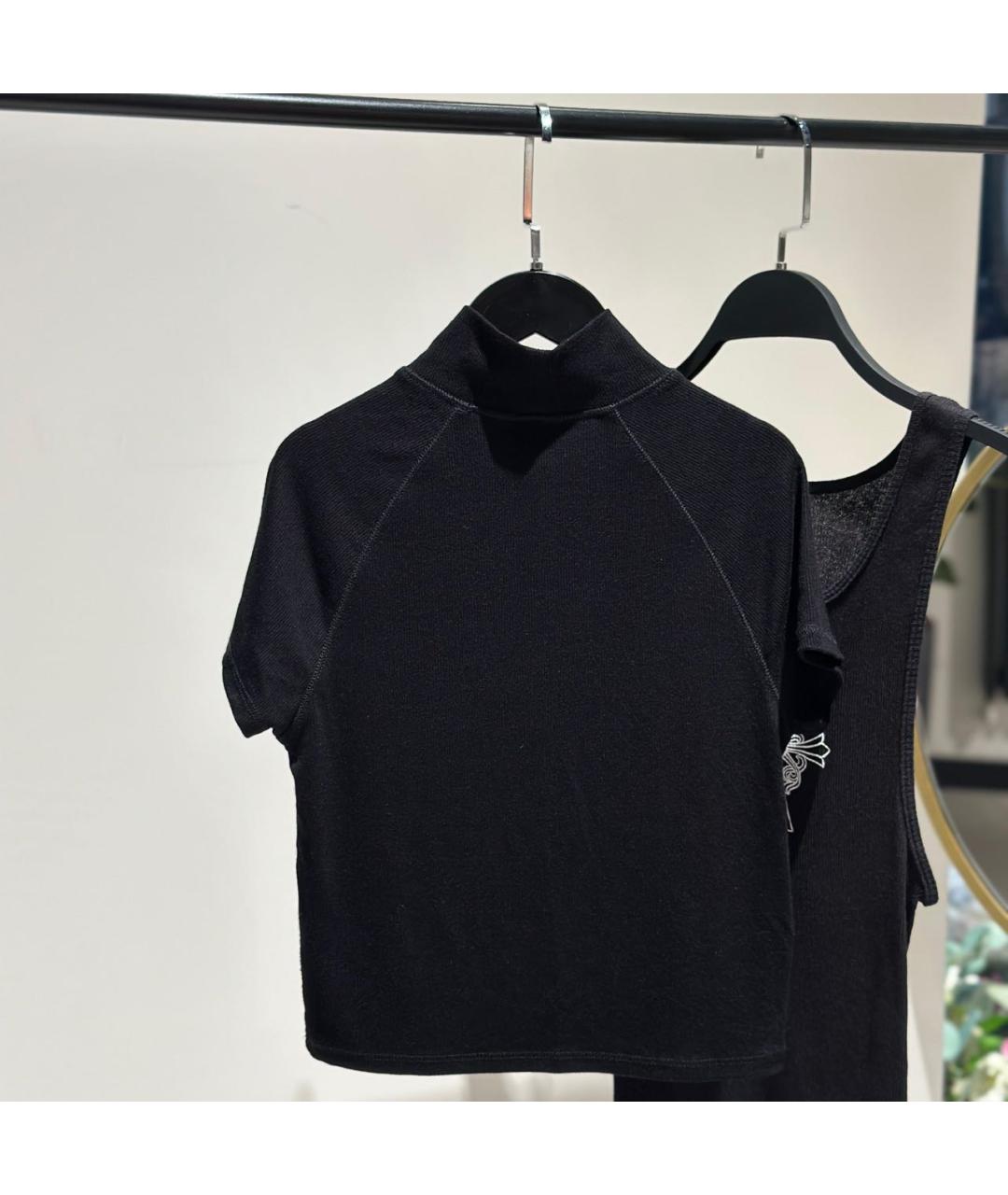 CHROME HEARTS Черная вискозная футболка, фото 2