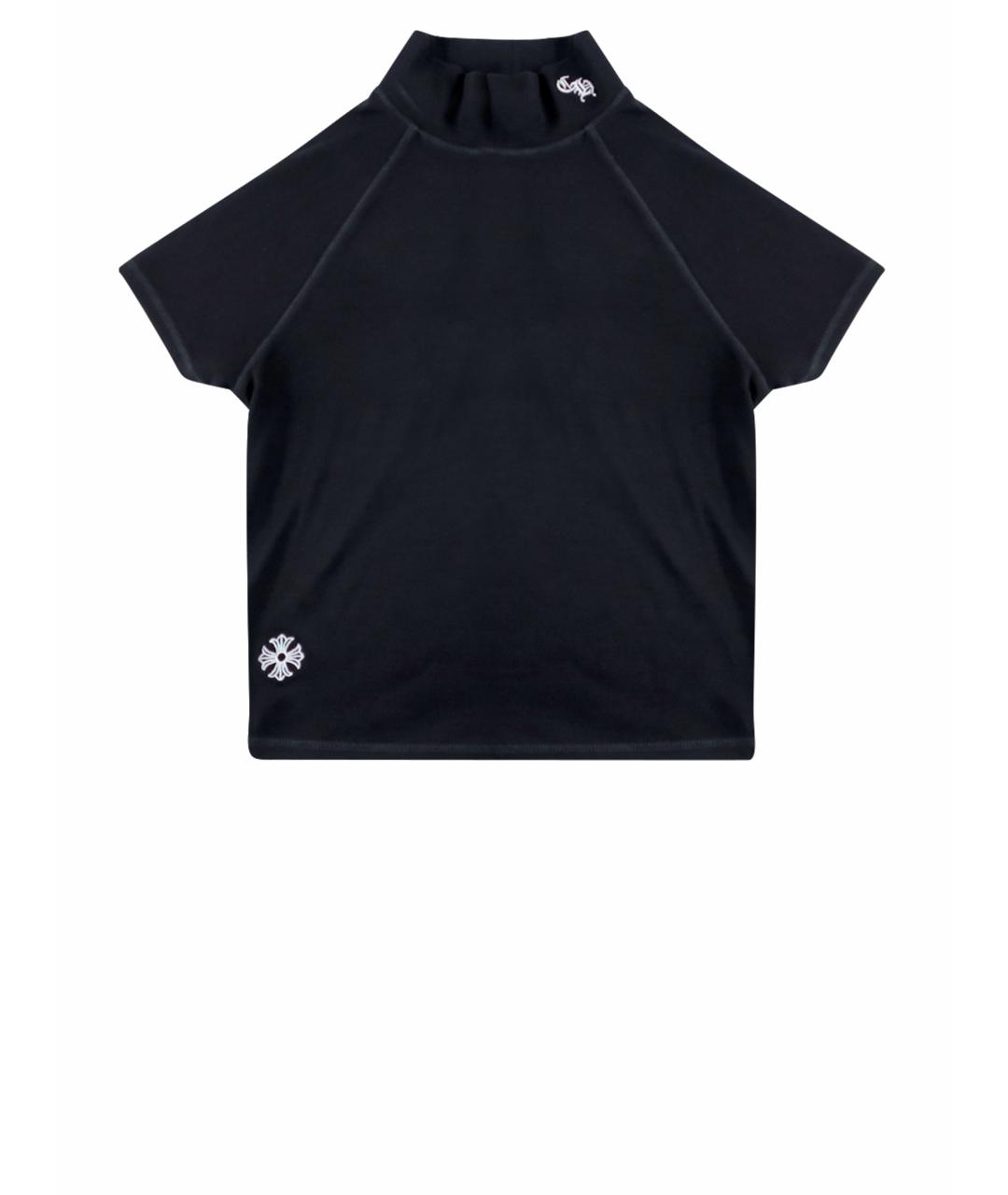 CHROME HEARTS Черная вискозная футболка, фото 1