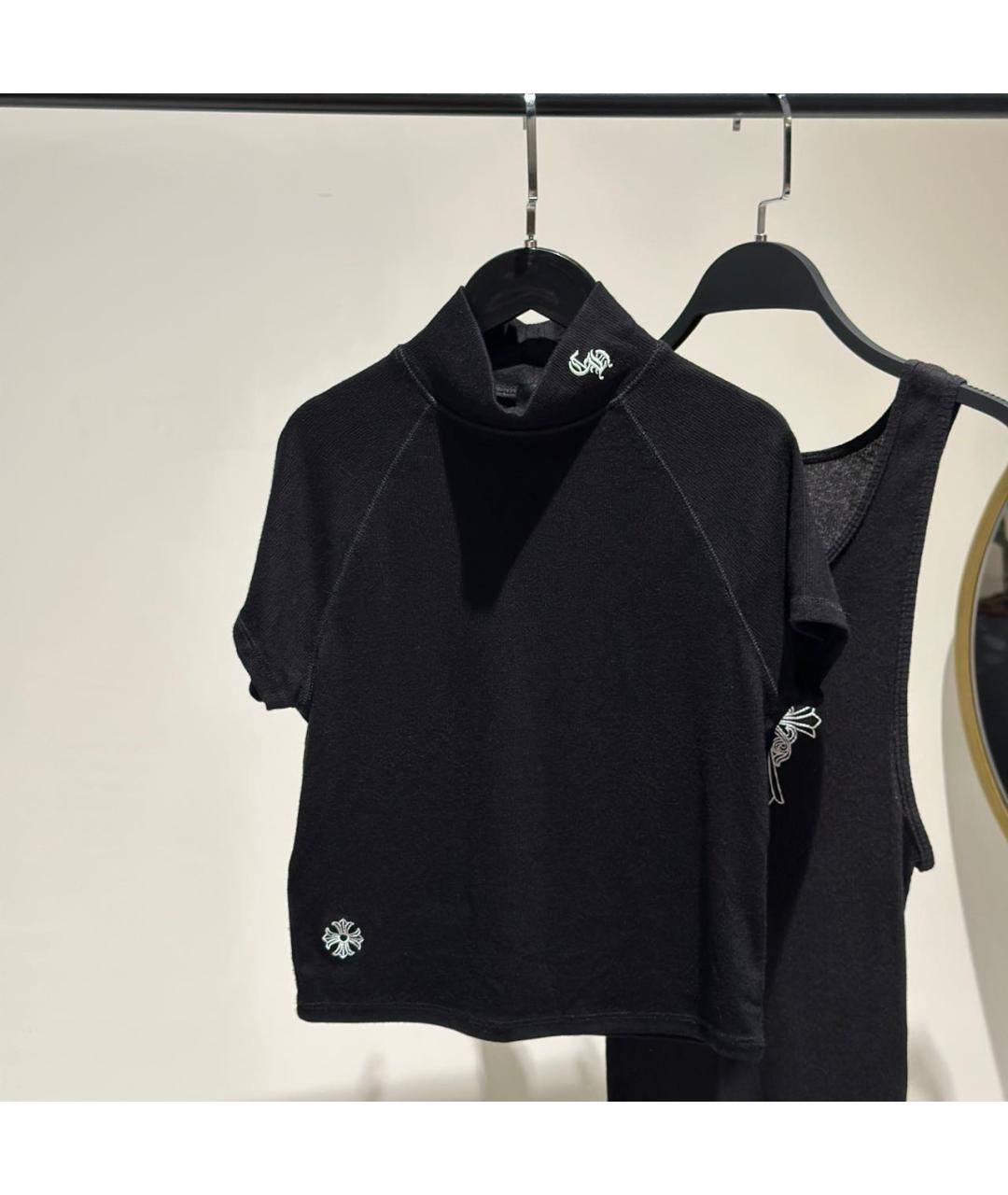 CHROME HEARTS Черная вискозная футболка, фото 8