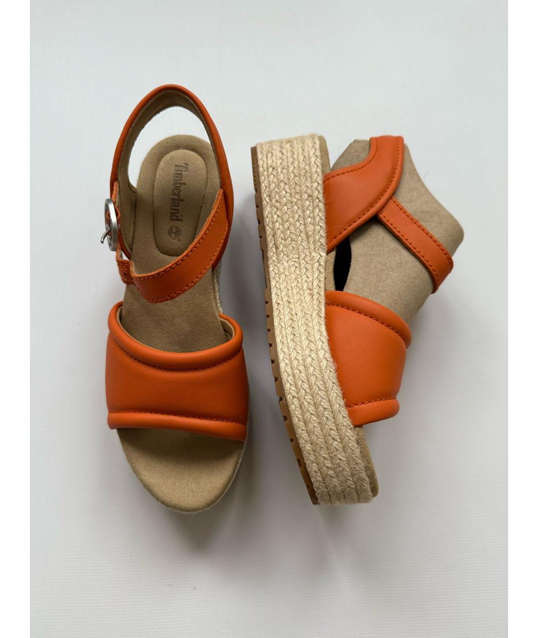 TIMBERLAND Оранжевое кожаные босоножки, фото 2