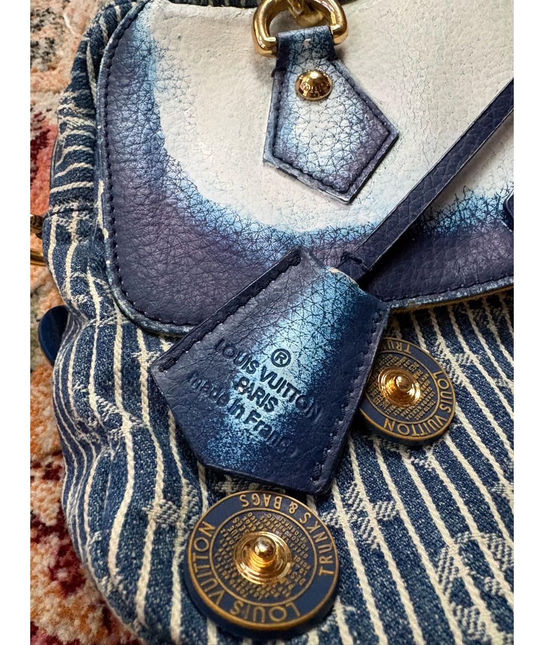 LOUIS VUITTON Мульти тканевая сумка с короткими ручками, фото 4