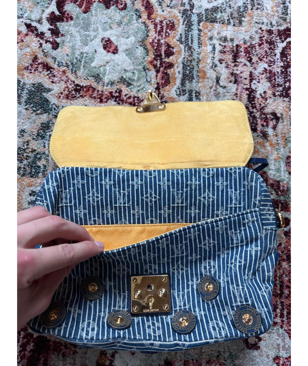 LOUIS VUITTON Мульти тканевая сумка с короткими ручками, фото 3