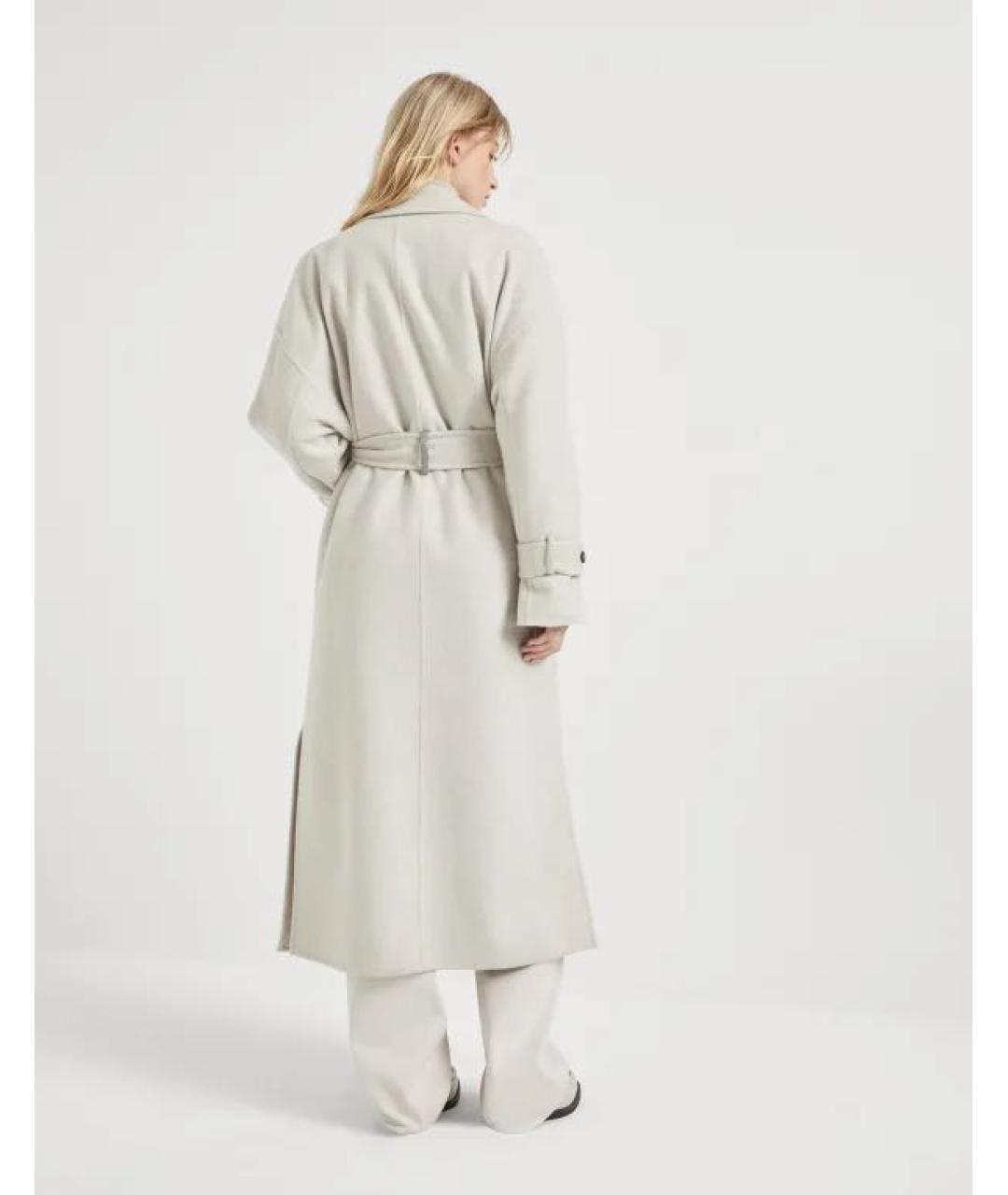 BRUNELLO CUCINELLI Бежевое кашемировое пальто, фото 3