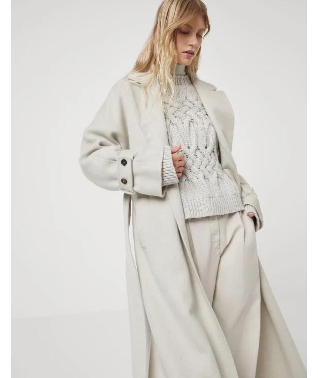 BRUNELLO CUCINELLI Бежевое кашемировое пальто, фото 5