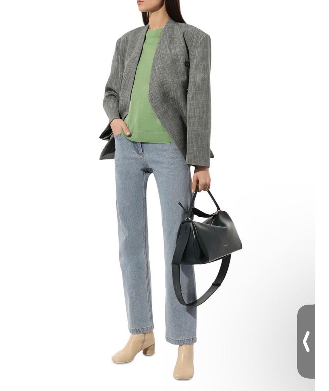 LOW CLASSIC Голубые хлопковые прямые джинсы, фото 6