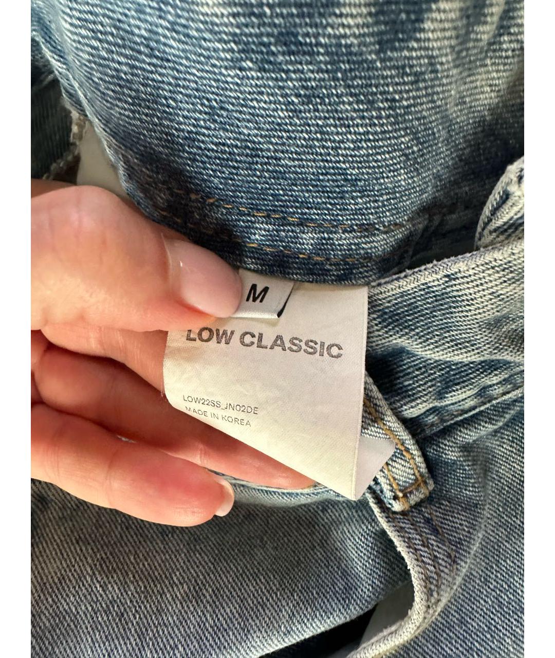 LOW CLASSIC Голубые хлопковые прямые джинсы, фото 7