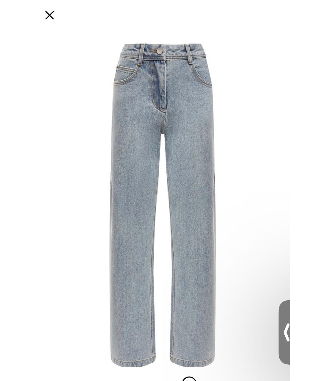 LOW CLASSIC Голубые хлопковые прямые джинсы, фото 9