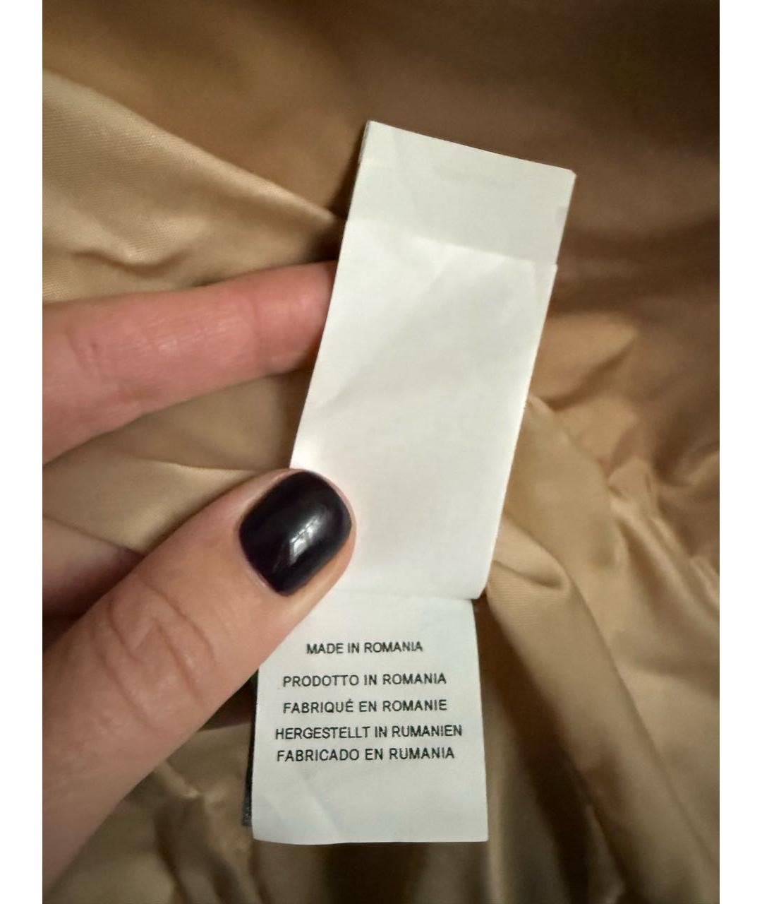 BLUGIRL Бежевый полиамидовый пуховик, фото 8