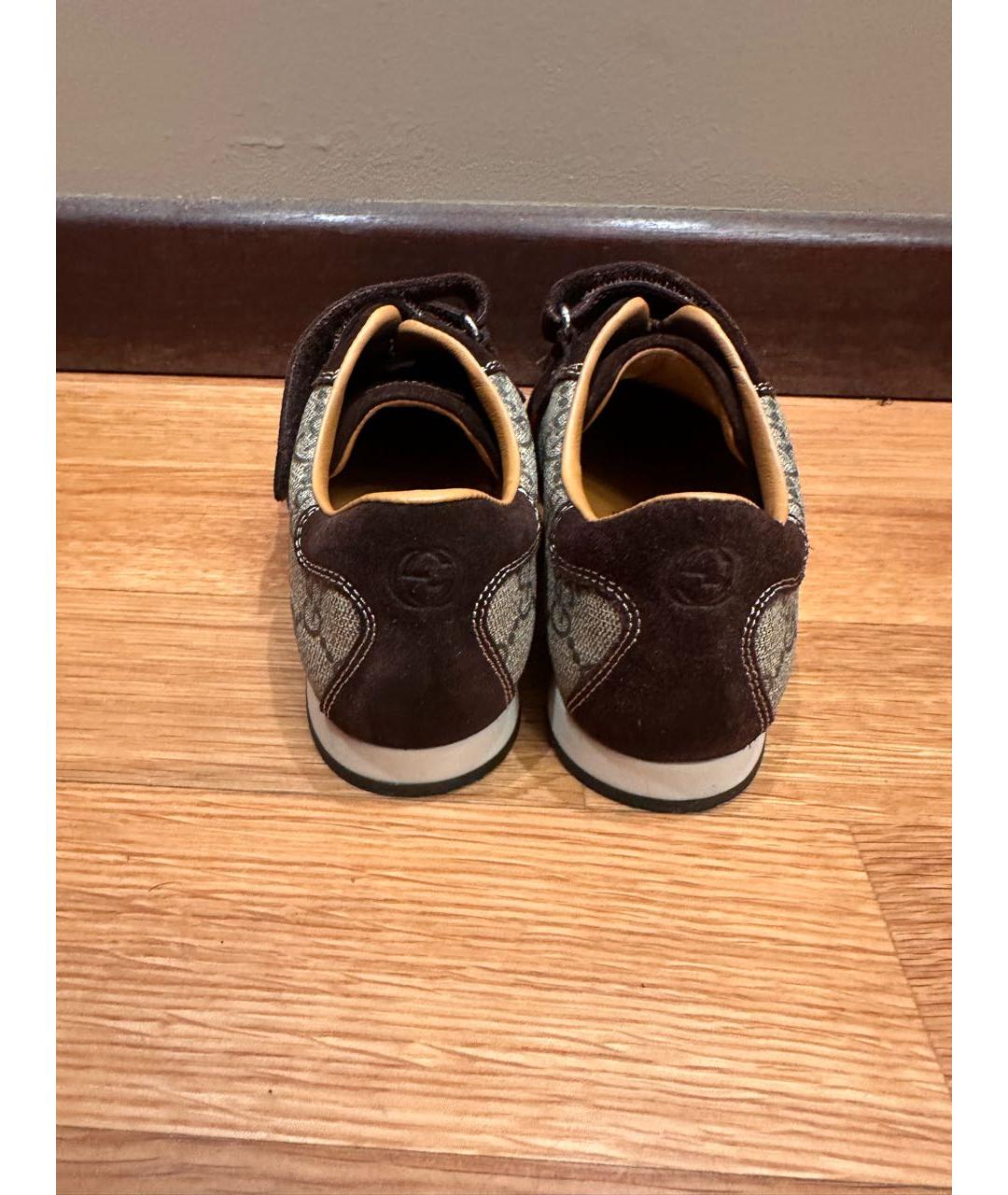 GUCCI Коричневые замшевые кеды, фото 4