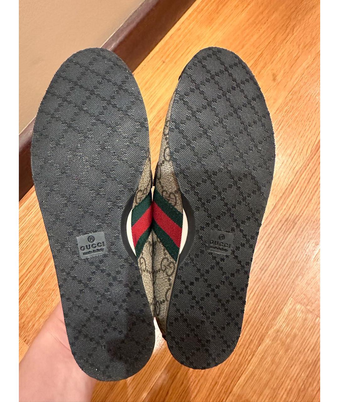 GUCCI Коричневые замшевые кеды, фото 5