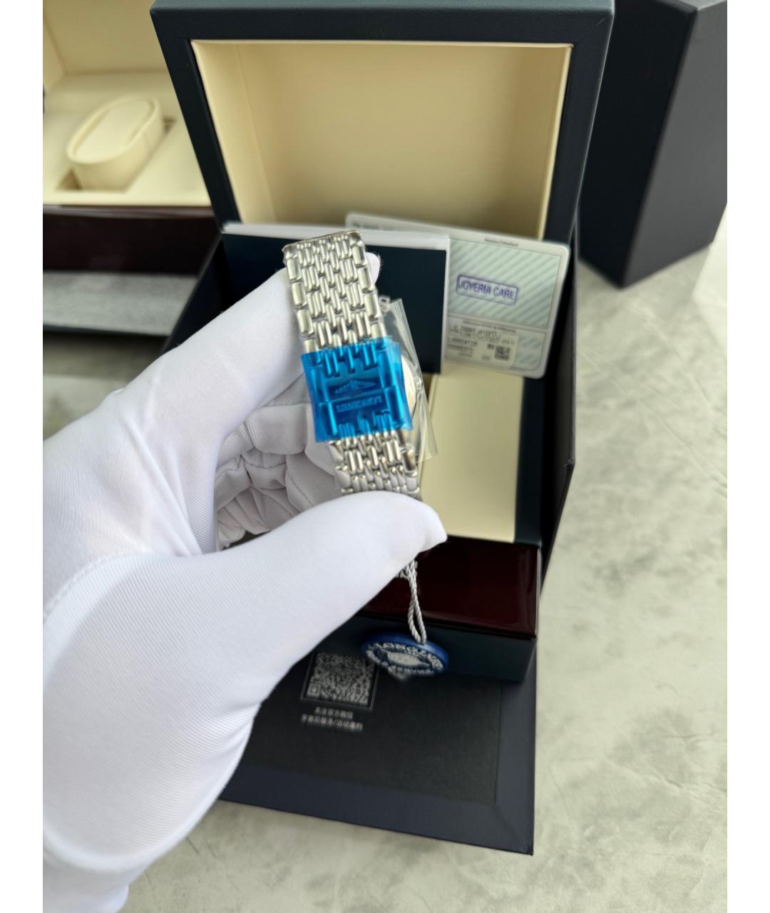 LONGINES Белые стальные часы, фото 6