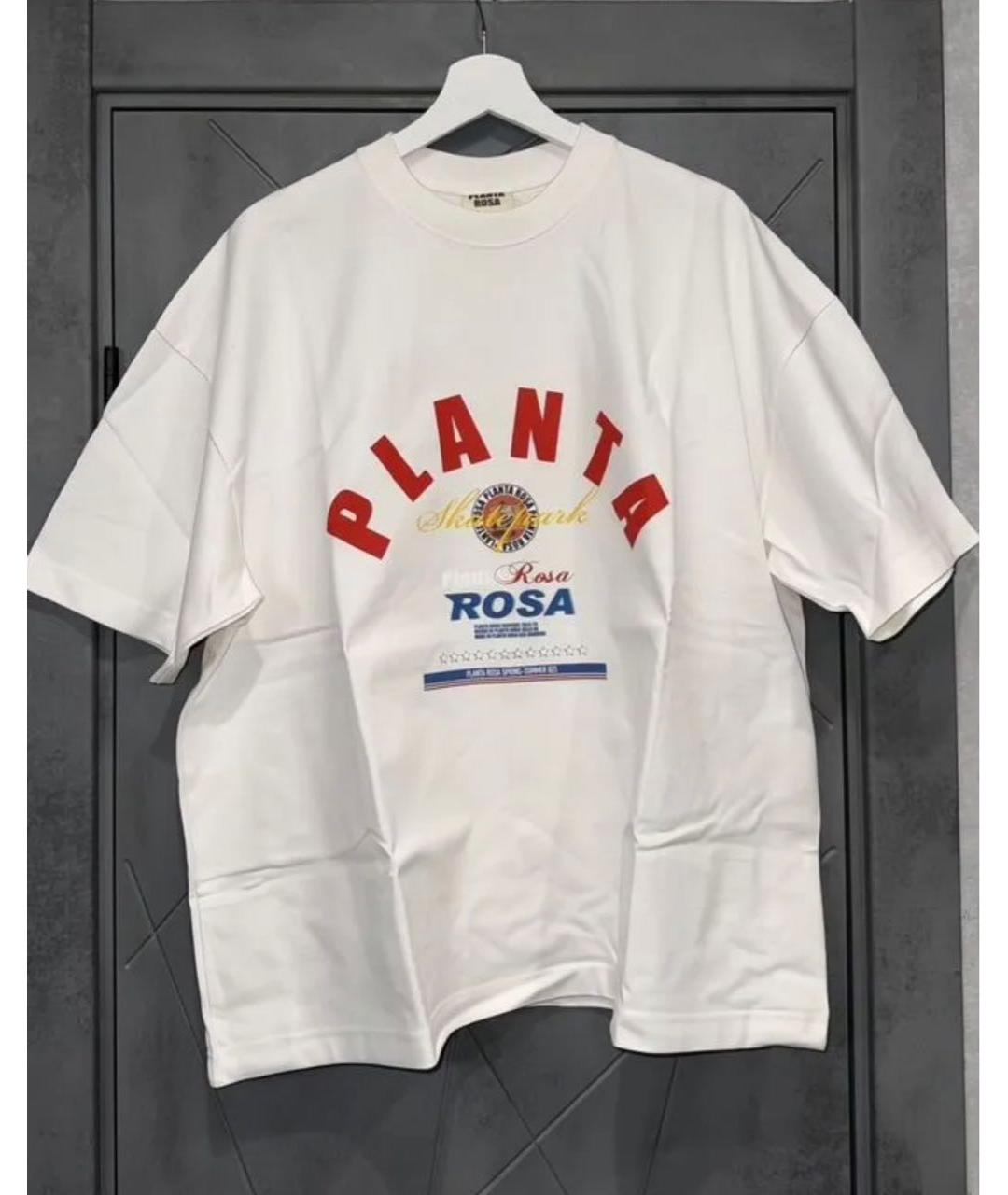 PLANTA ROSA Белая хлопковая футболка, фото 3