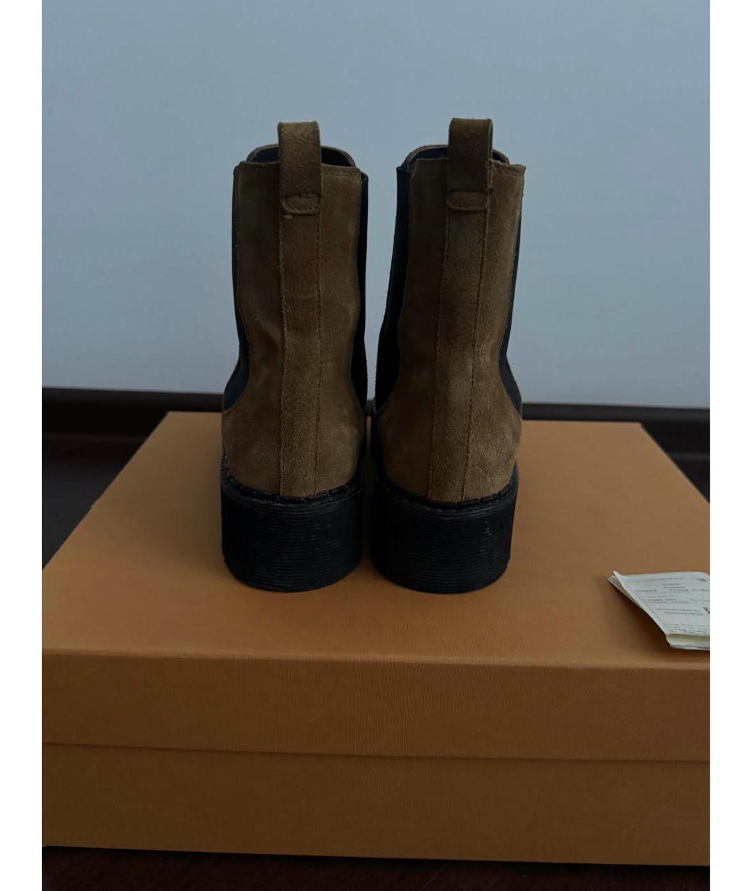 TOD'S Коричневые замшевые полусапоги, фото 4