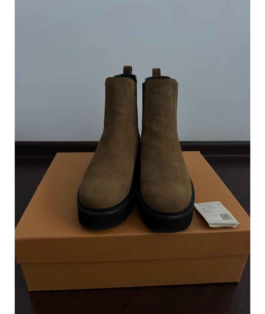 TOD'S Коричневые замшевые полусапоги, фото 2