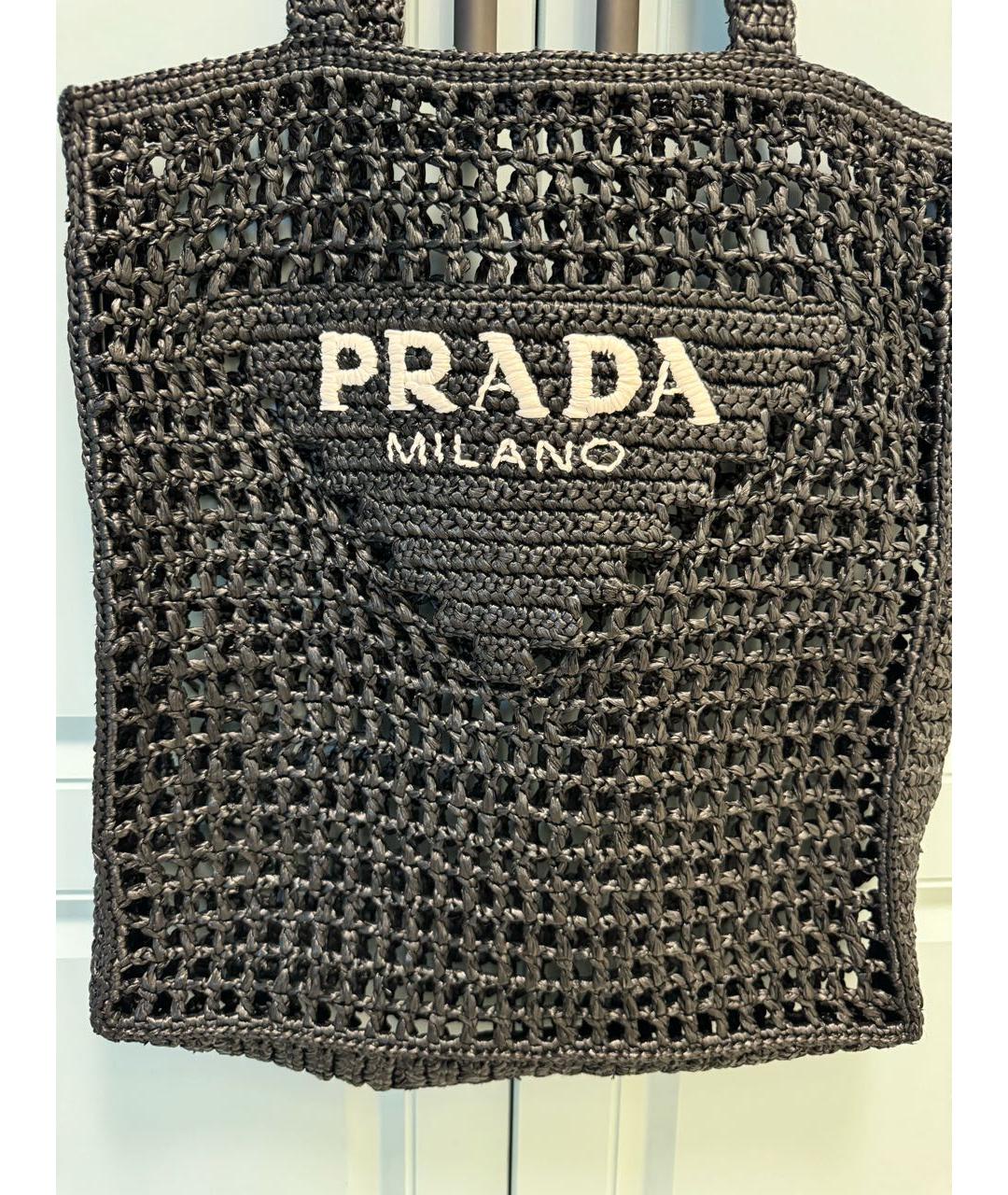 PRADA Черная пляжная сумка, фото 2