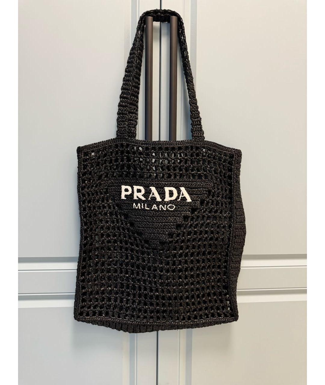 PRADA Черная пляжная сумка, фото 6