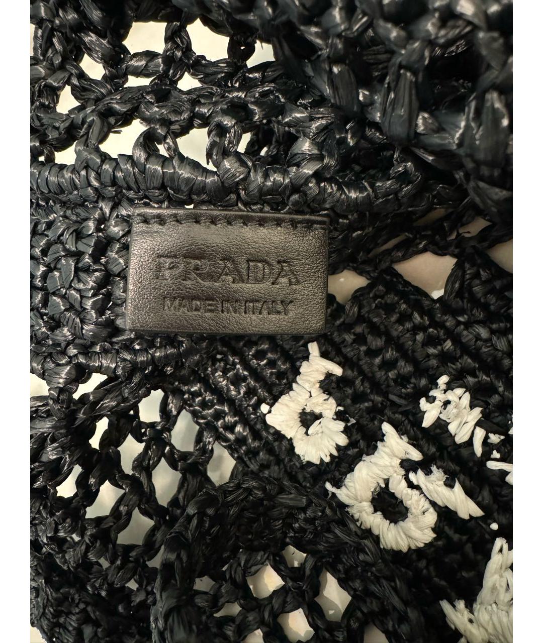 PRADA Черная пляжная сумка, фото 4