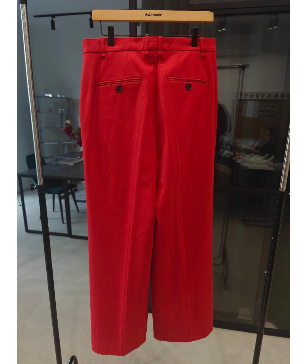 HUGO BOSS Красные шерстяные брюки широкие, фото 2