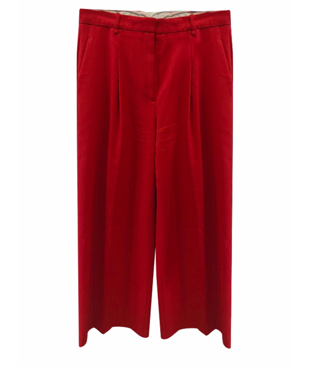 HUGO BOSS Красные шерстяные брюки широкие, фото 1