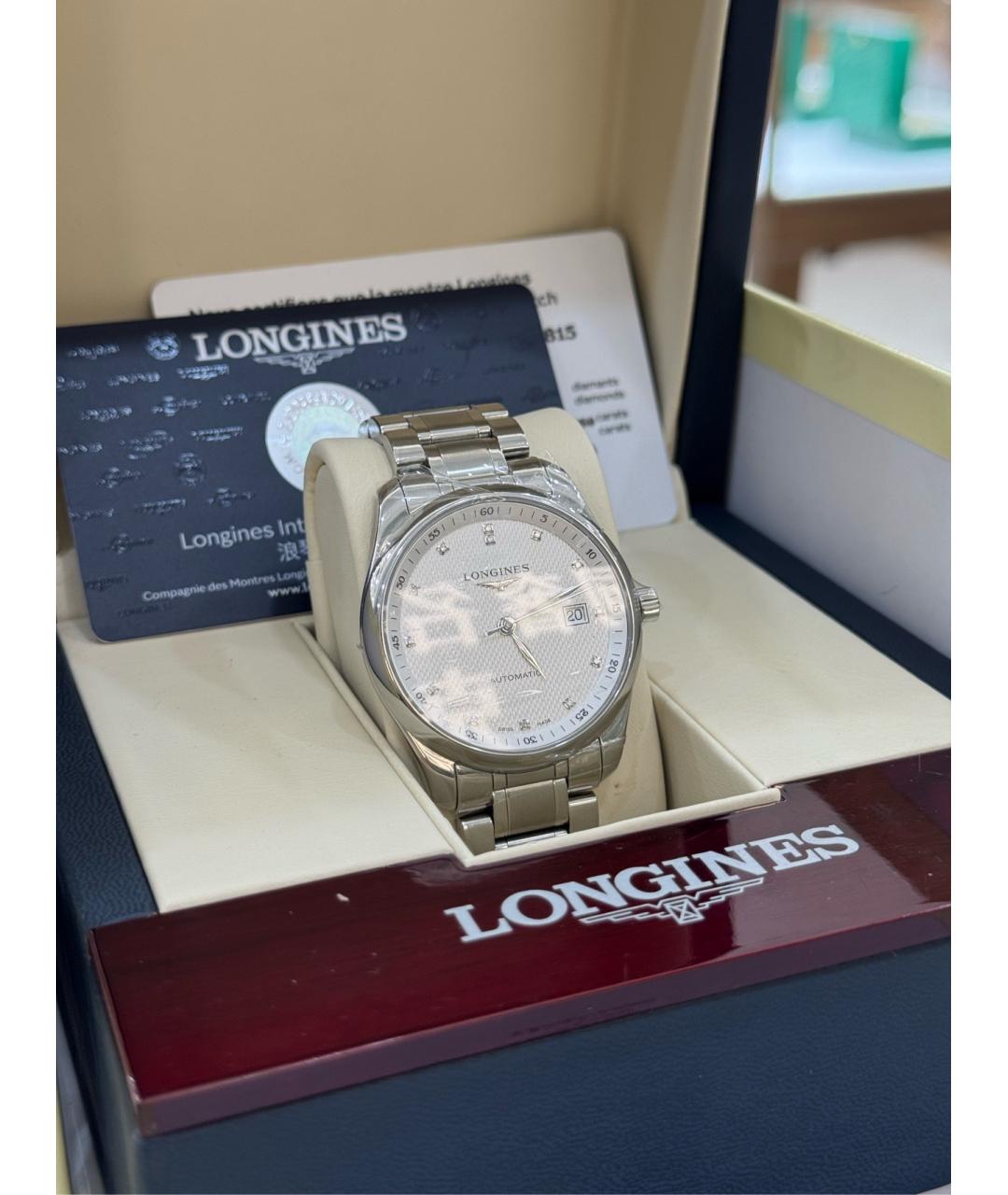 LONGINES Белые металлические часы, фото 3