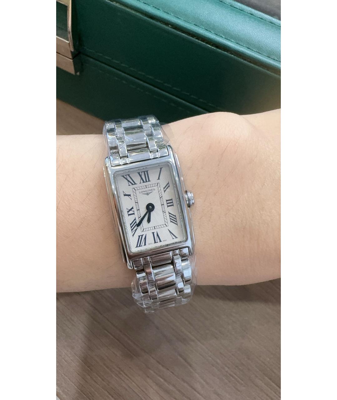 LONGINES Белые металлические часы, фото 6