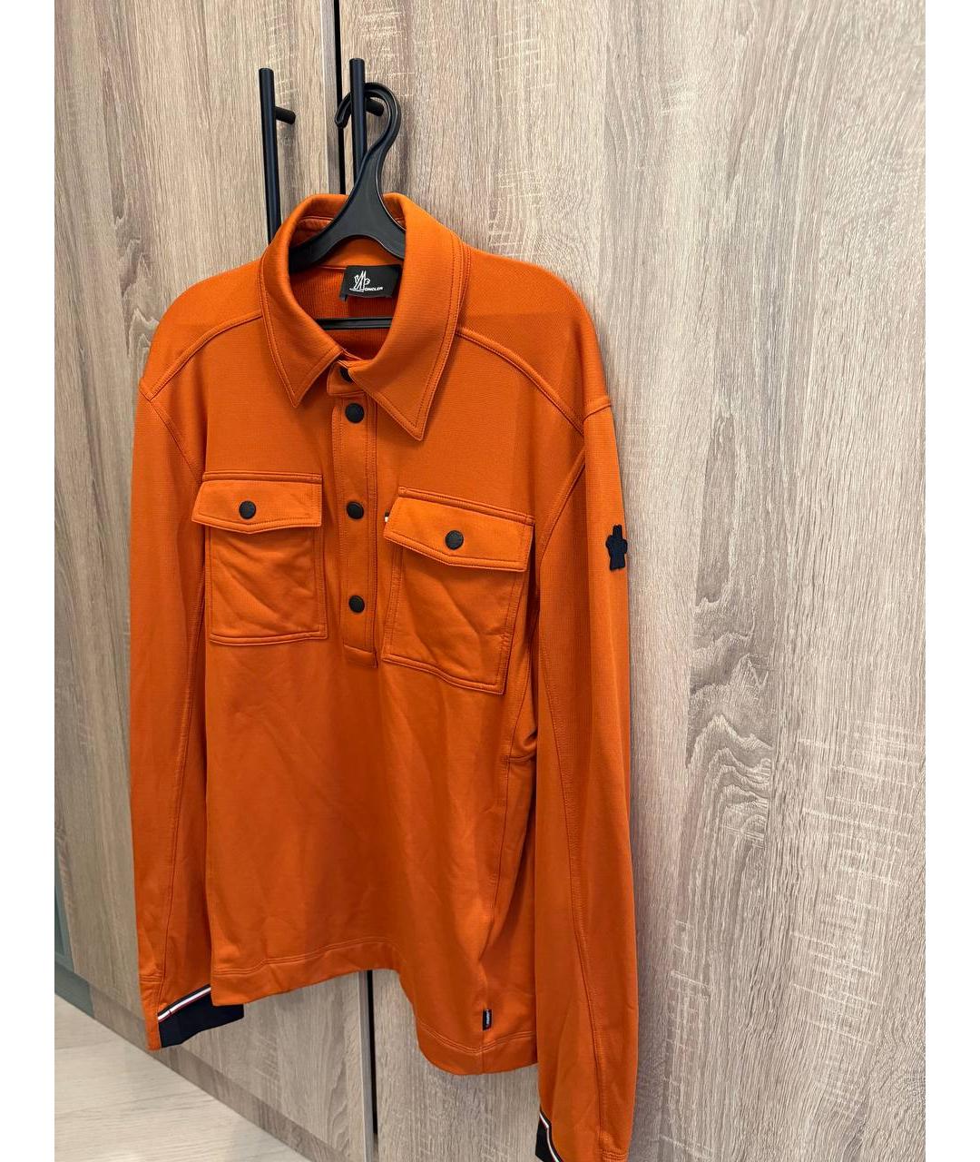 MONCLER GRENOBLE Оранжевый полиамидовый джемпер / свитер, фото 6