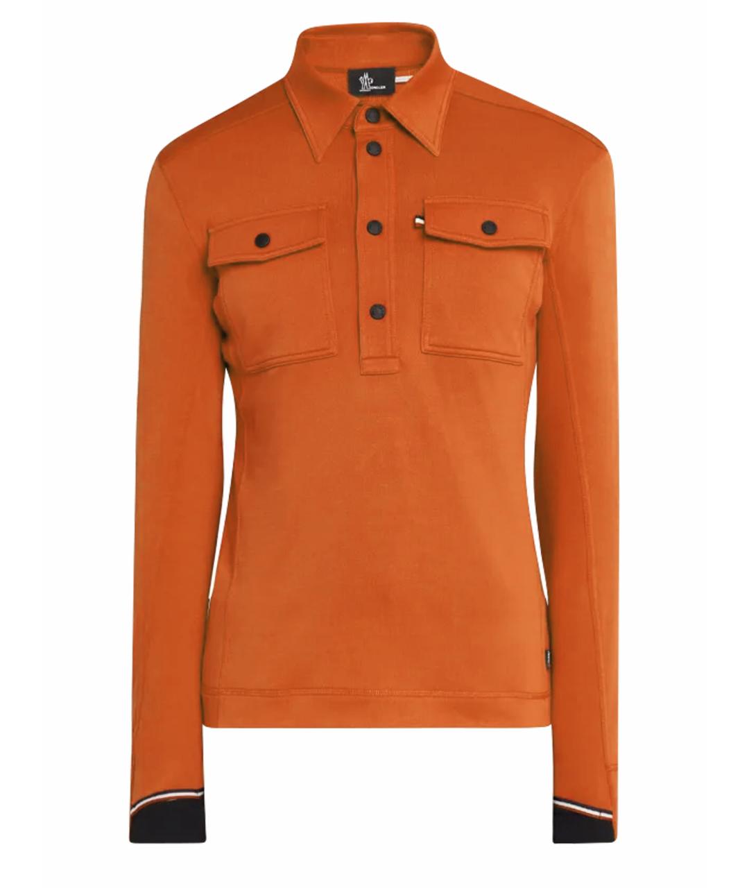 MONCLER GRENOBLE Оранжевый полиамидовый джемпер / свитер, фото 1