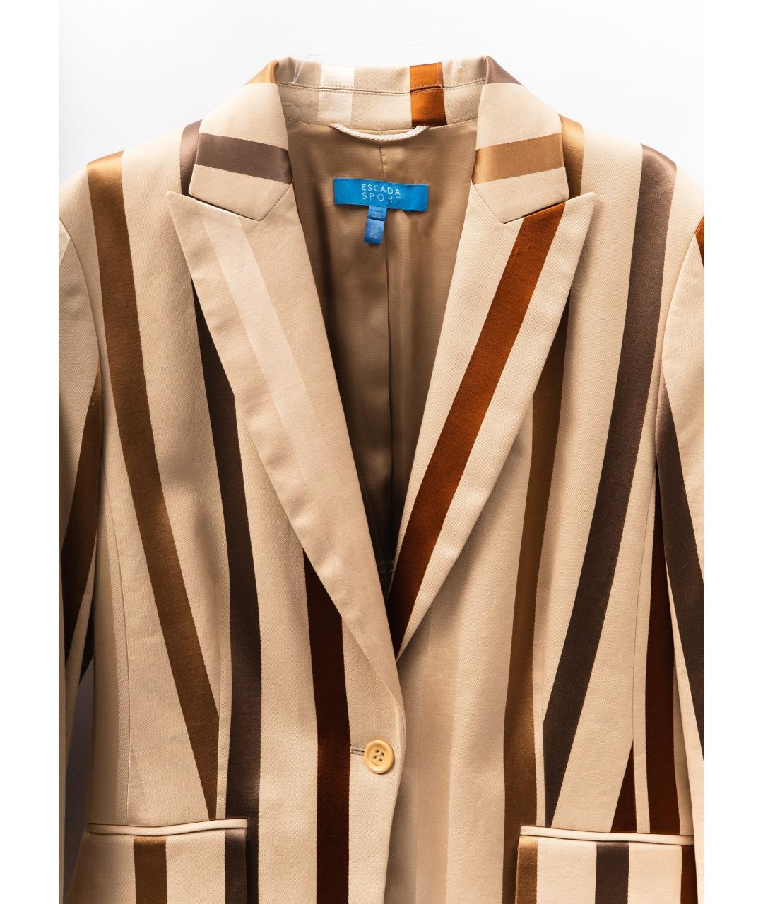 ESCADA Бежевый хлопковый костюм с брюками, фото 4