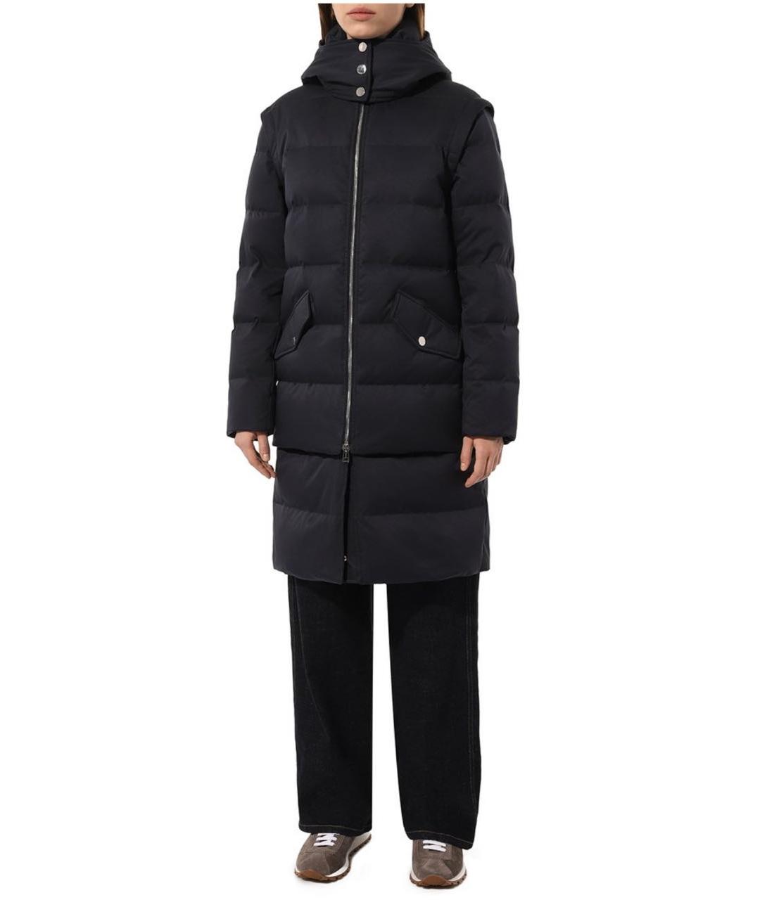 KITON Черный полиэстеровый пуховик, фото 3