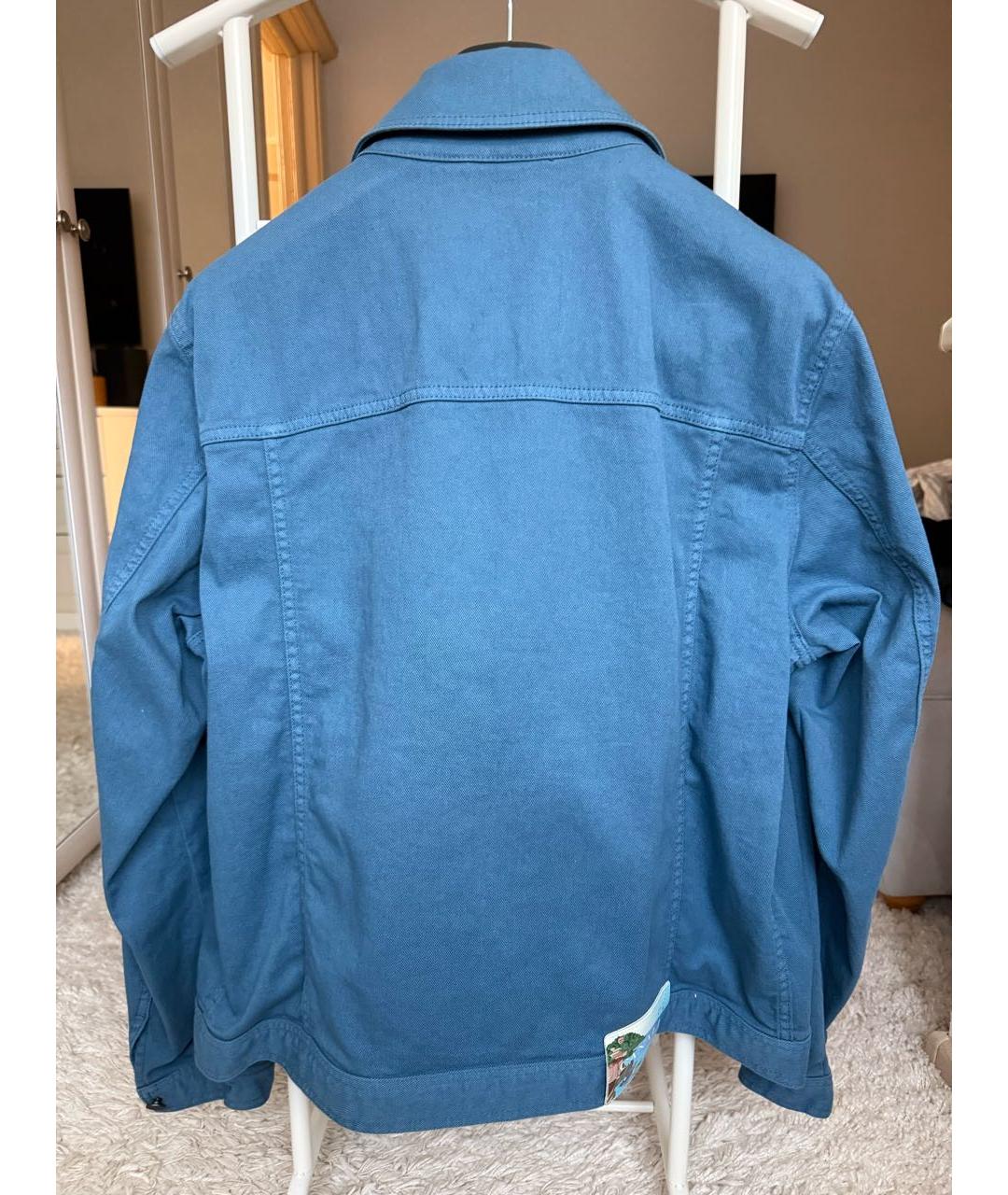 CANALI Голубая деним куртка, фото 5