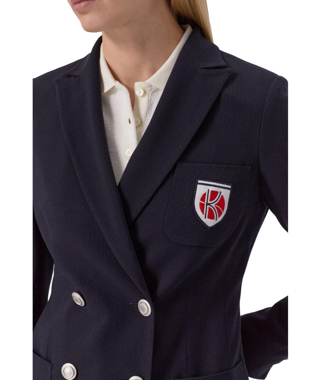 KITON Темно-синий шерстяной жакет/пиджак, фото 5