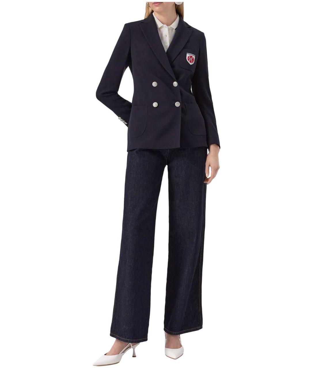 KITON Темно-синий шерстяной жакет/пиджак, фото 2