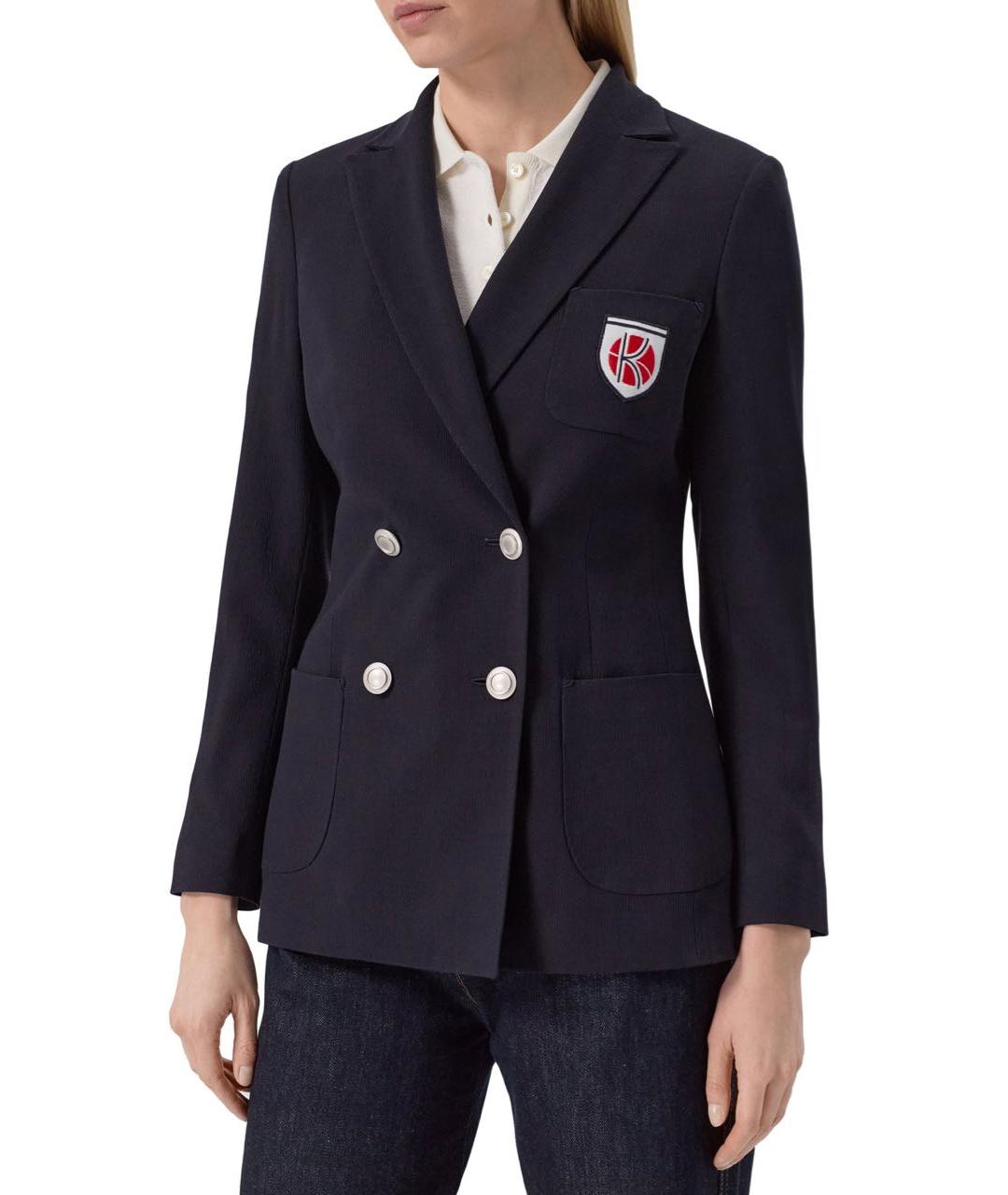 KITON Темно-синий шерстяной жакет/пиджак, фото 3