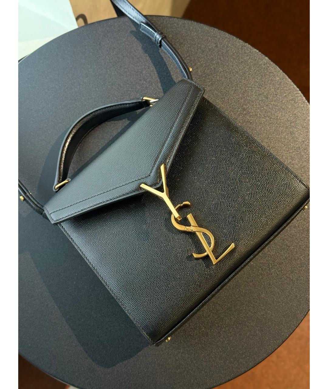 SAINT LAURENT Черная кожаная сумка через плечо, фото 8