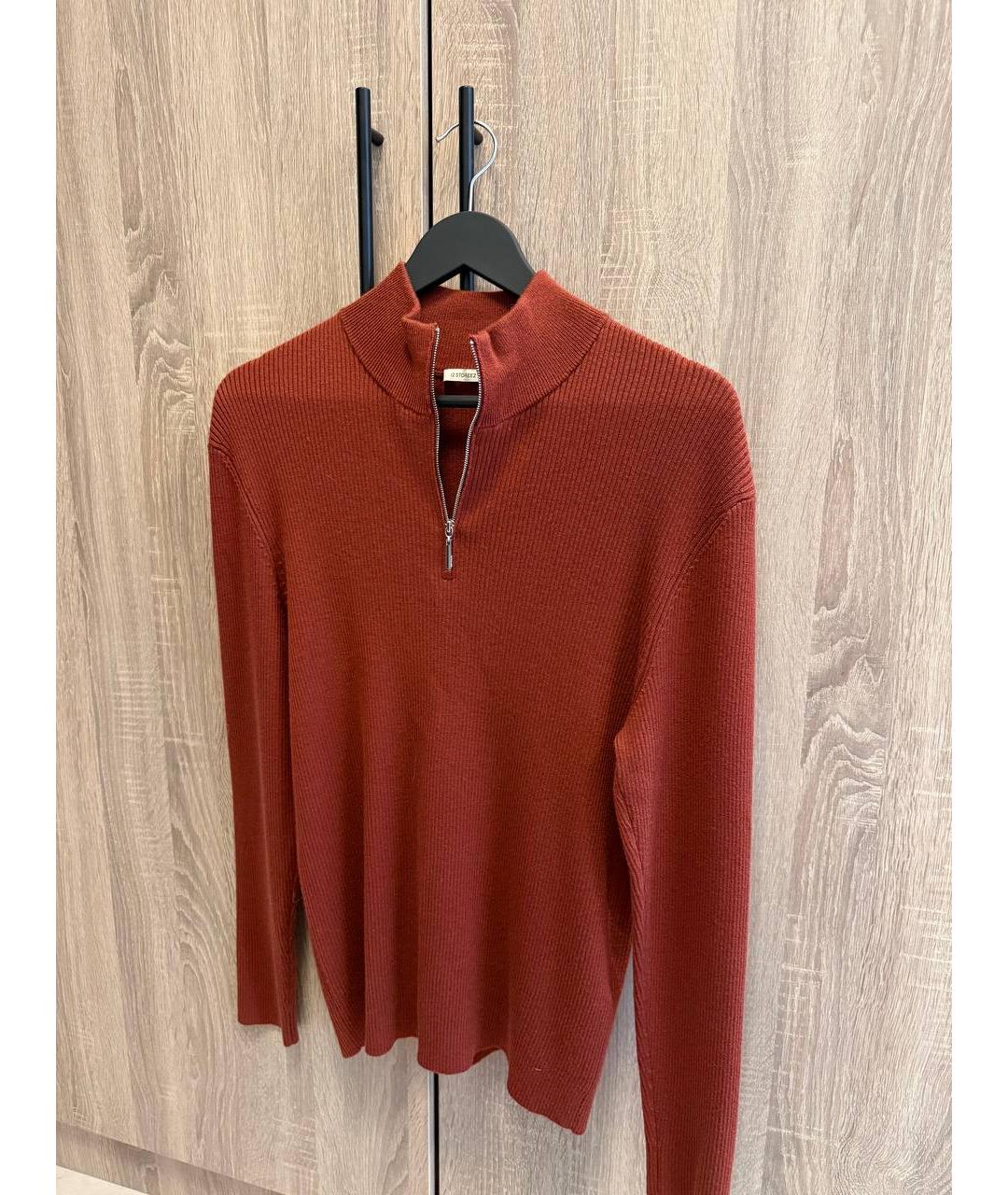 12 STOREEZ Красный шерстяной джемпер / свитер, фото 6