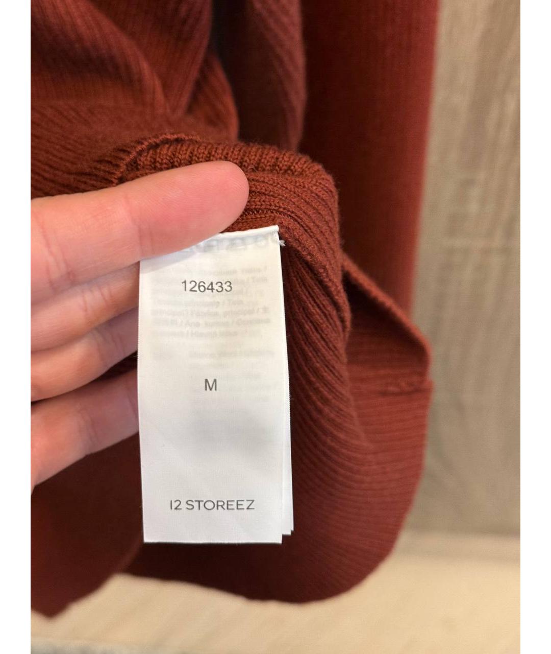 12 STOREEZ Красный шерстяной джемпер / свитер, фото 4