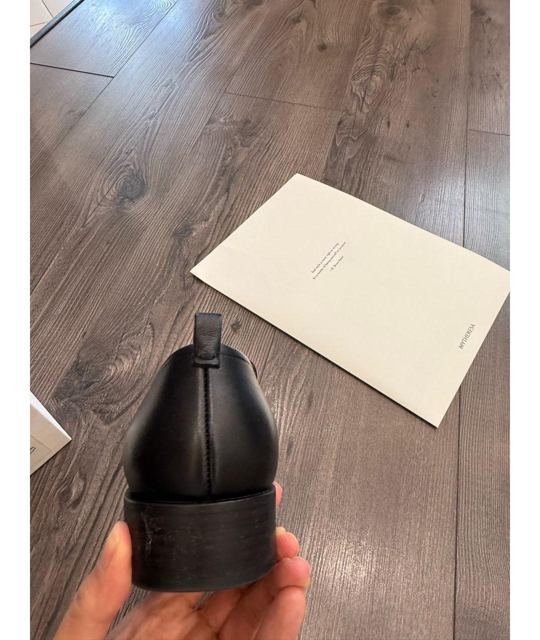 THE ROW Черные кожаные лоферы, фото 5