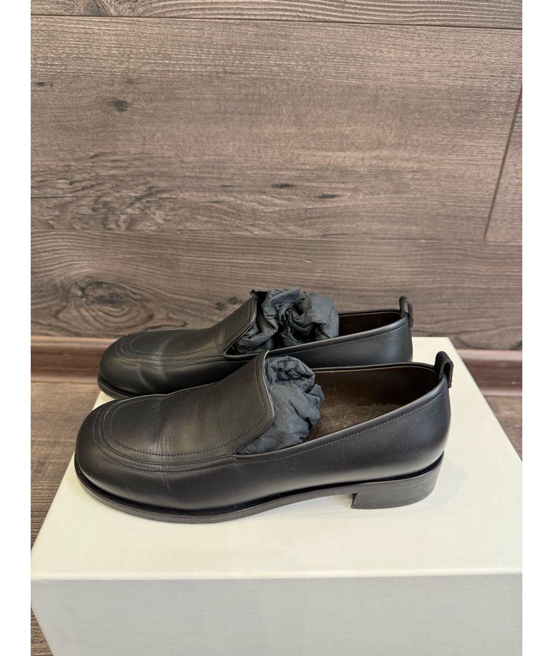 THE ROW Черные кожаные лоферы, фото 9