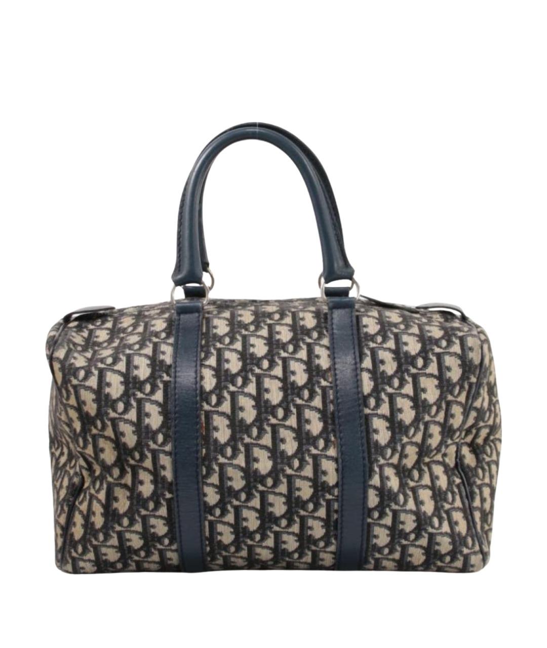 CHRISTIAN DIOR Темно-синяя жаккардовая сумка через плечо, фото 1