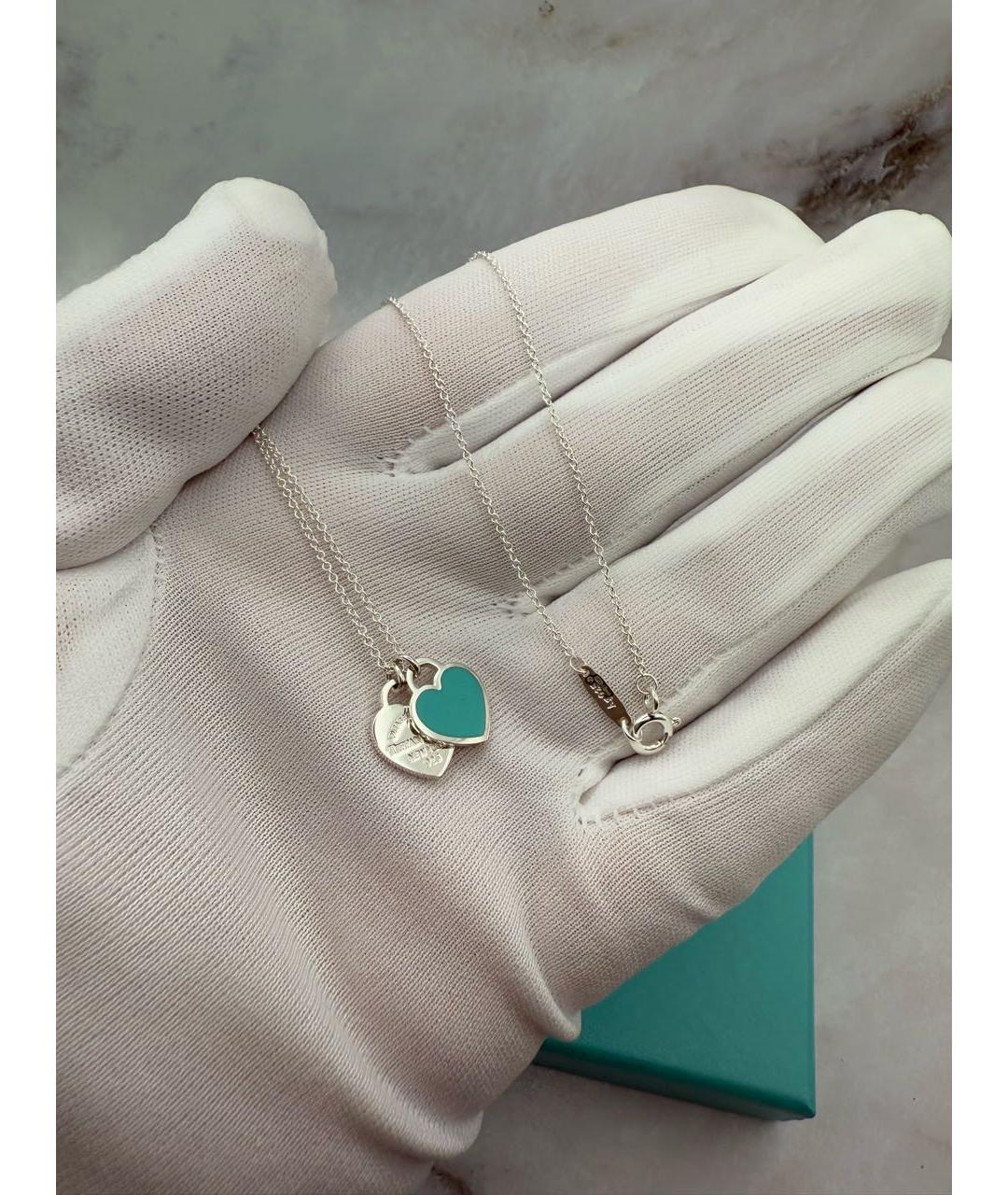 TIFFANY&CO Бирюзовая серебряная подвеска, фото 5