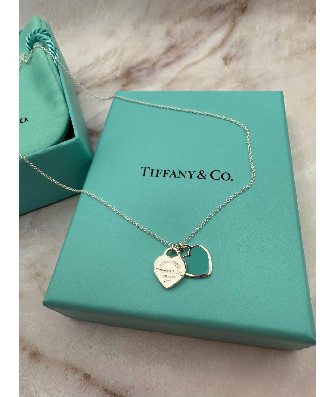 TIFFANY&CO Бирюзовая серебряная подвеска, фото 3