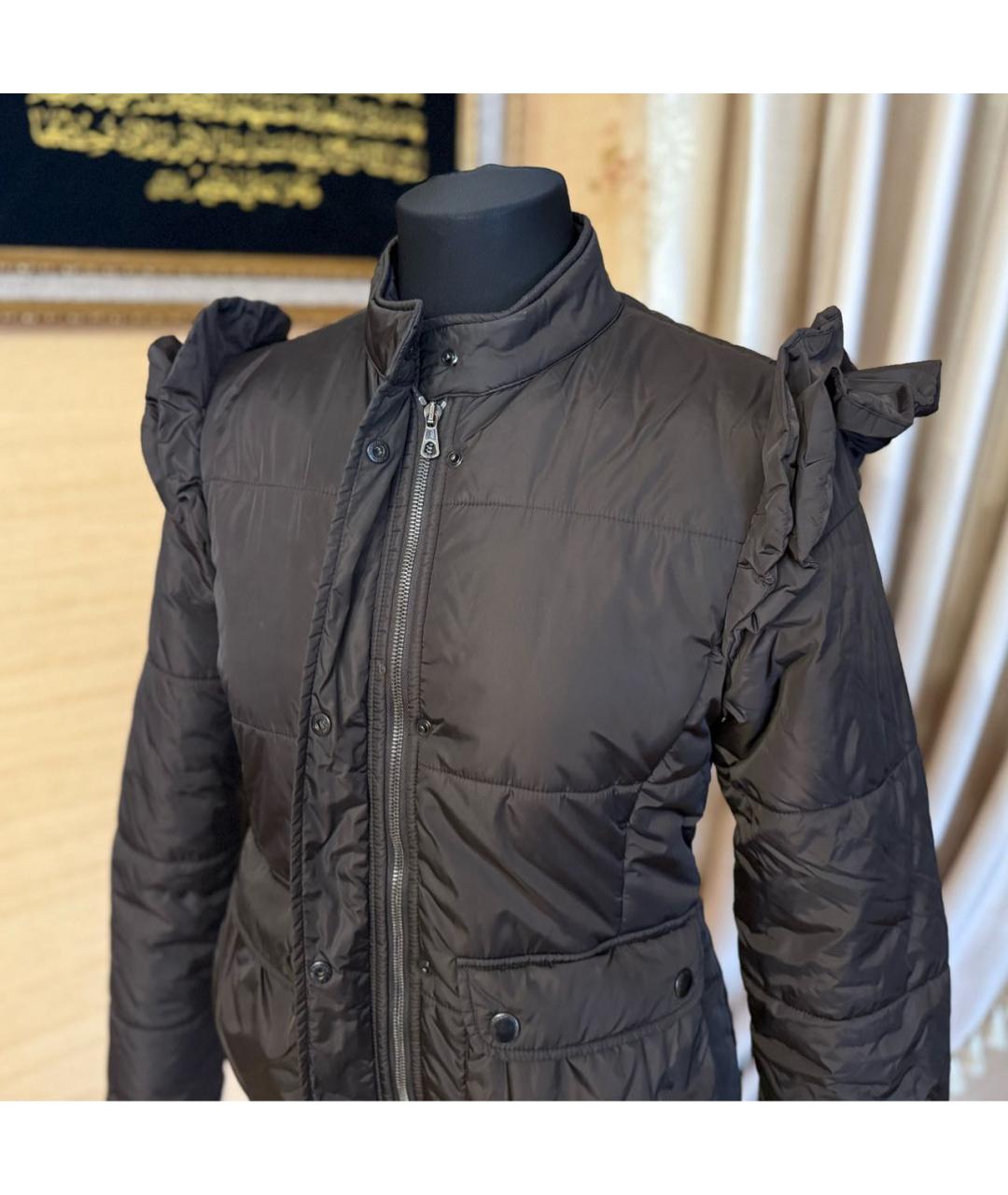 MOSCHINO Коричневая полиамидовая куртка, фото 2