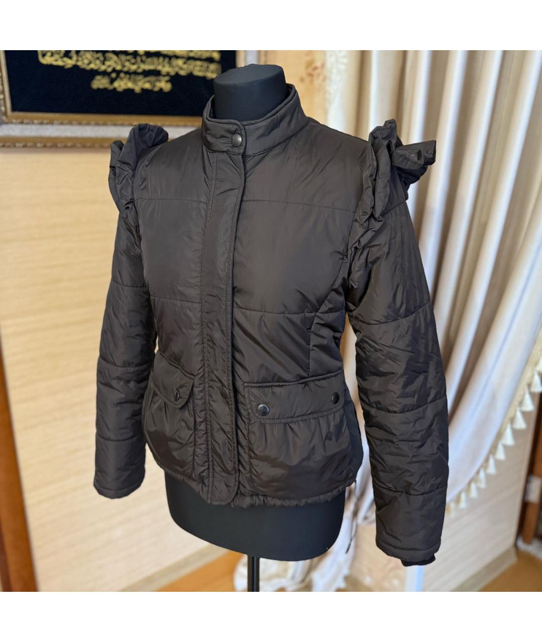 MOSCHINO Коричневая полиамидовая куртка, фото 6