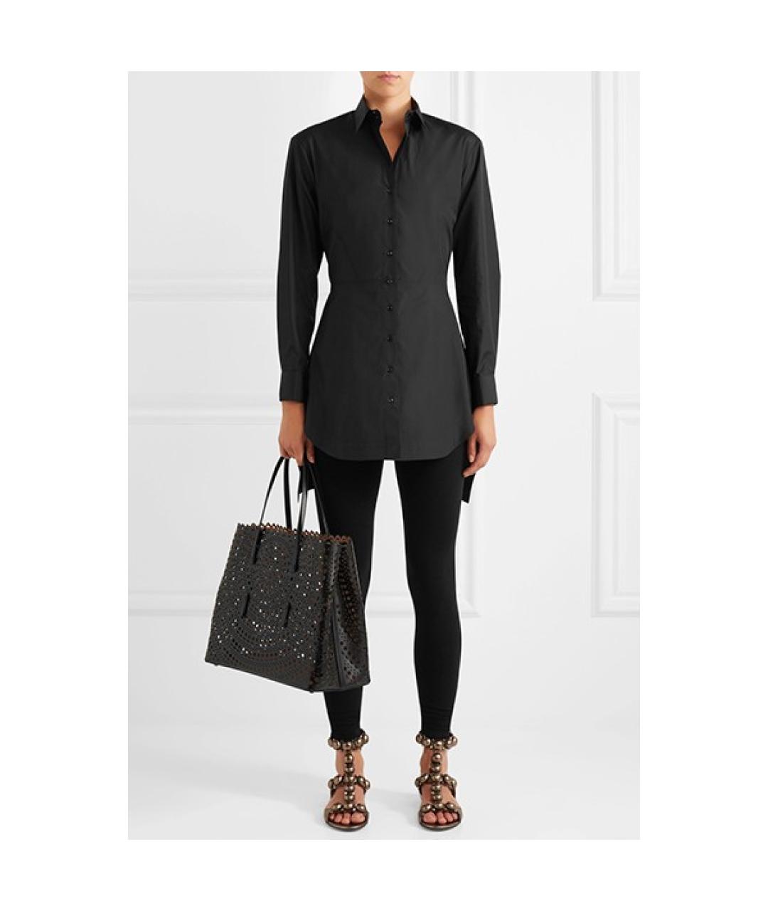 ALAIA Черная хлопковая рубашка, фото 6